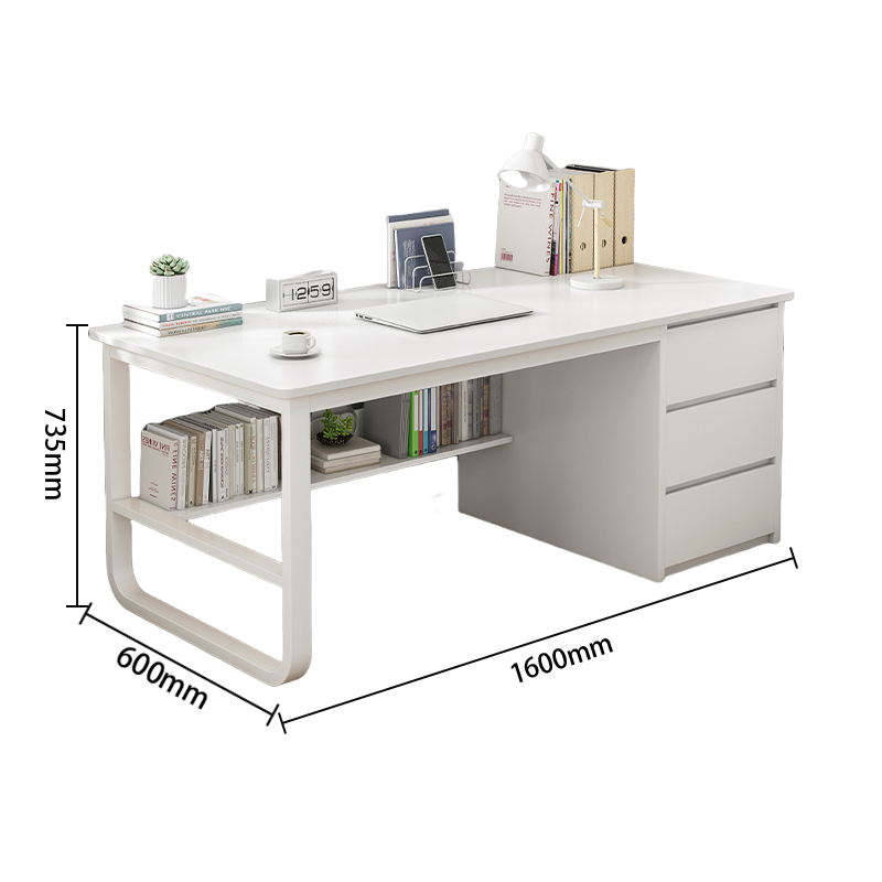 オフイスデスク　収納付きデスク　片袖机　片袖デスク　役員用　事務用　サイド収納　収納棚付き　ナチュラル　カスタマイズ可能　YGZ-P023