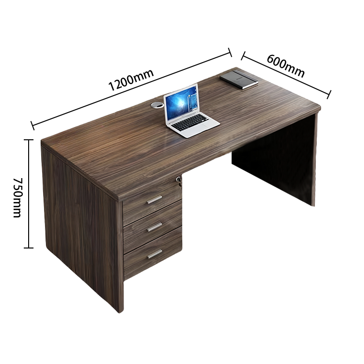 片袖机　オフィスデスク　ワークデスク　社員用デスク　片袖デスク　引き出し　サイド収納　鍵付き　ホワイト　カスタマイズ可能　YGZ-P027