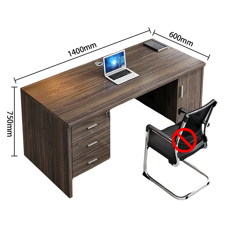 片袖机　オフィスデスク　ワークデスク　社員用デスク　片袖デスク　引き出し　サイド収納　鍵付き　ホワイト　カスタマイズ可能　YGZ-P027