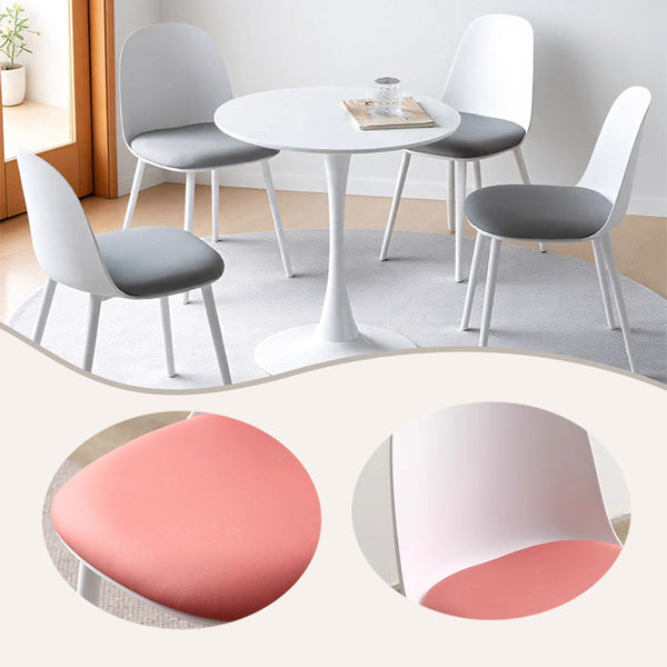 応接セット　応接家具　イス　円卓　商談用　喫茶店　焼付塗装　PVCスチール脚　ホワイト　シンプル　おしゃれ　カスタマイズ可能　JDZH-P022