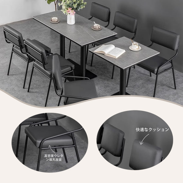 カフェテーブル　テーブルセット　オフィステーブル　相談用テーブル　正方形　長方形　ホテル　店舗用　商談用　応接用　セラミック　厚手　下肢空間　安定性　揺れにくい　高級感　グレー　カスタマイズ可能　JDZ-P010