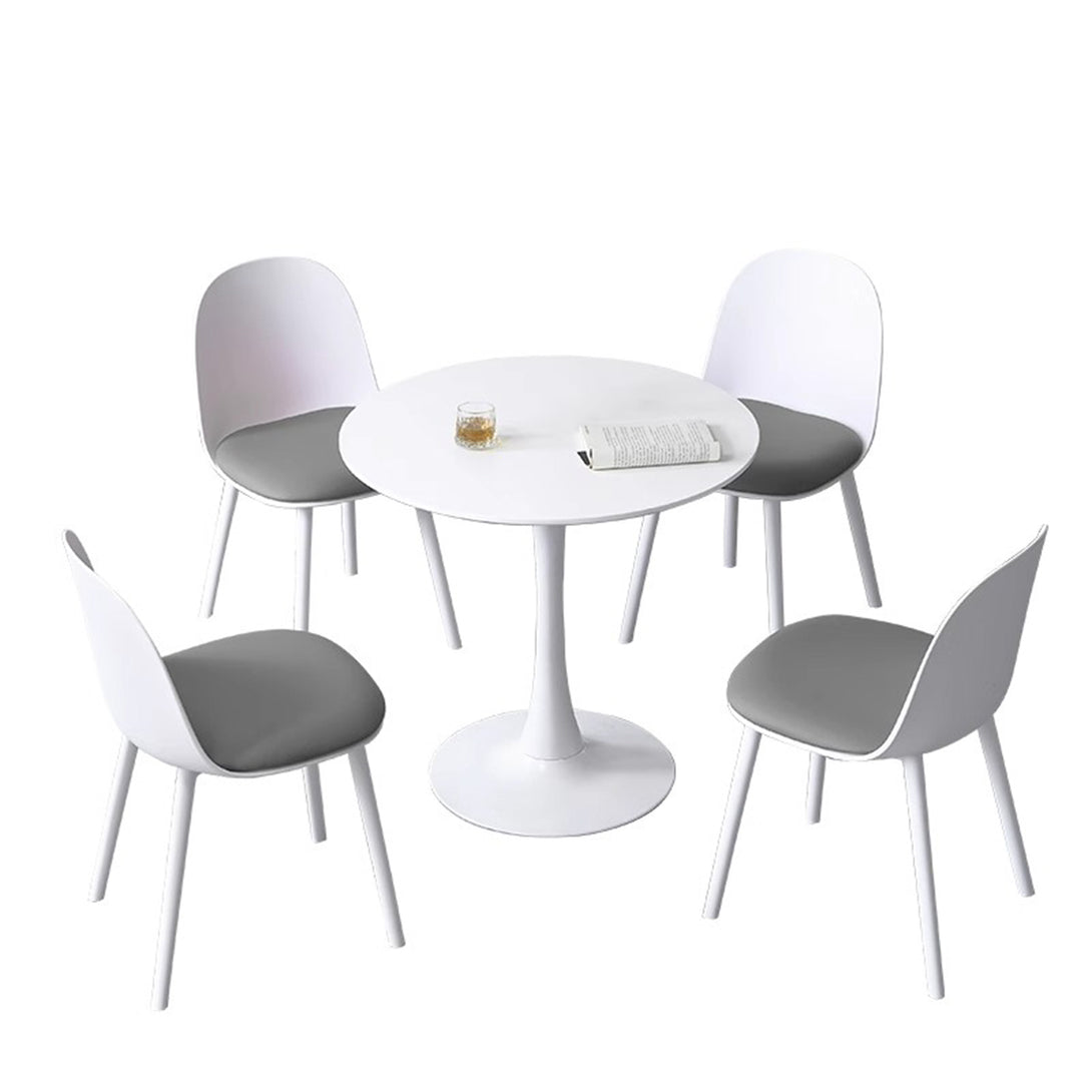 応接セット　応接家具　イス　円卓　商談用　喫茶店　焼付塗装　PVCスチール脚　ホワイト　シンプル　おしゃれ　カスタマイズ可能　JDZH-P022