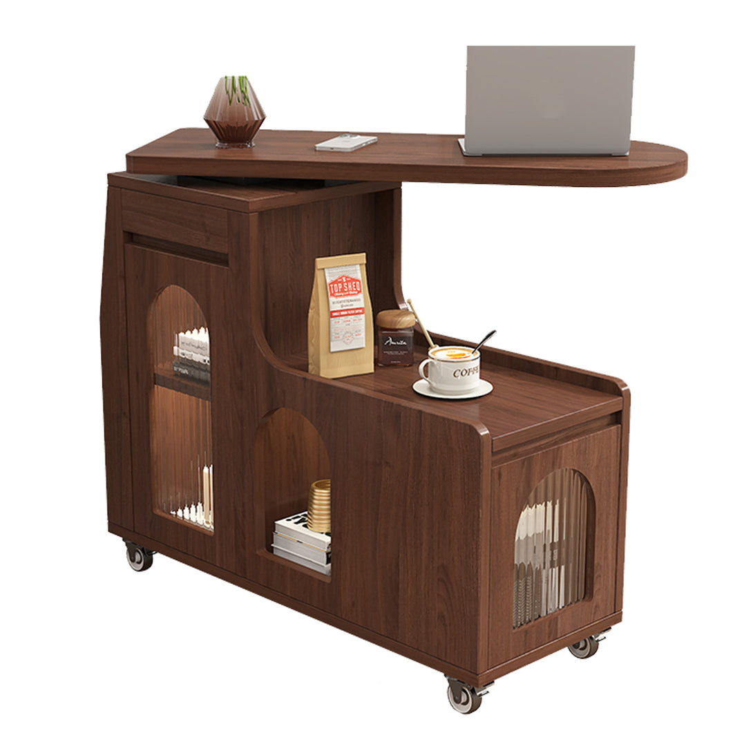 物置ラック　大容量　マルチファクション　カスタマイズ可能　ディスプレイラック　飾り棚　ウォールナット　クリーム色　ZWJ-P015