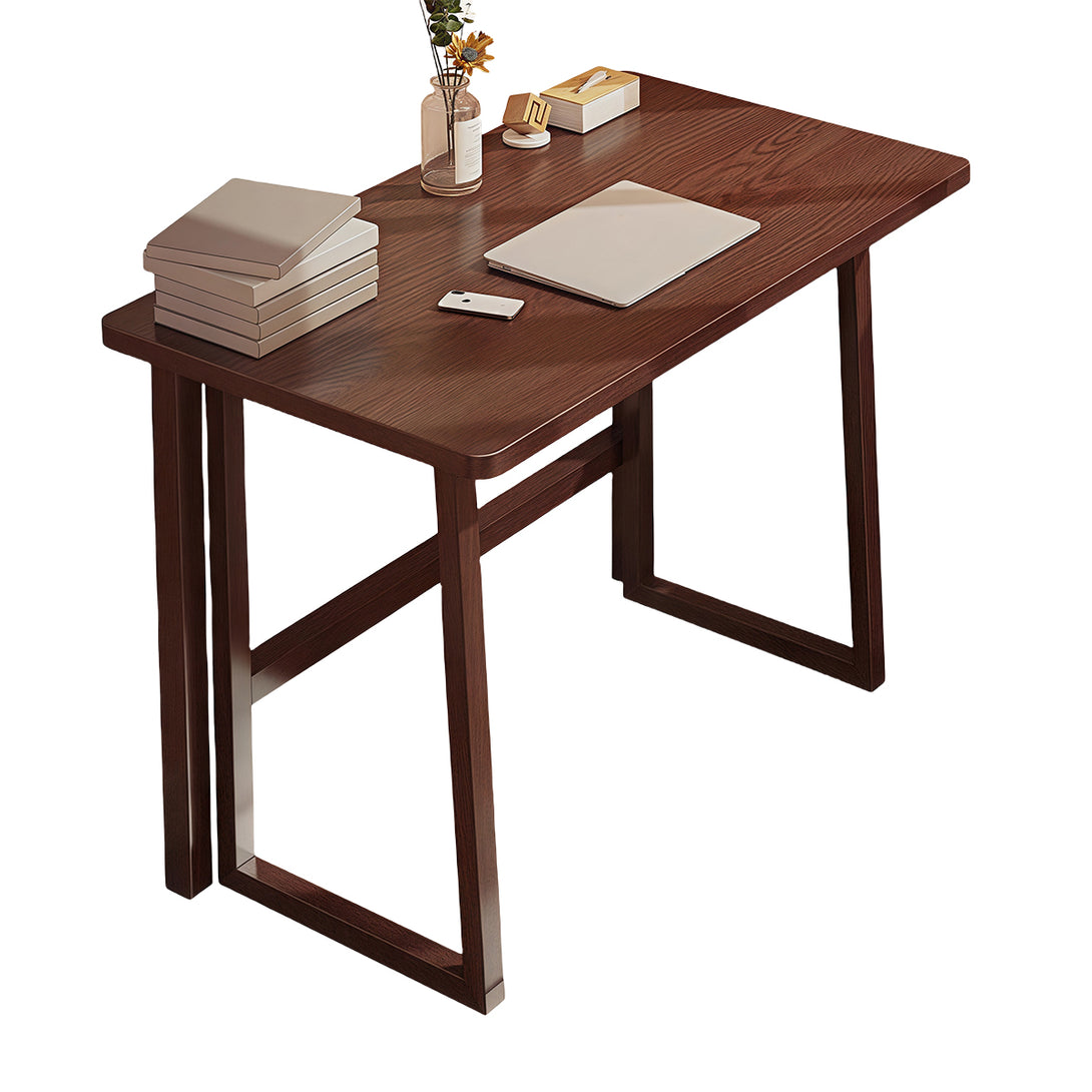 勉強机　作業机　学習デスク　折りたたみテーブル　在宅用　無垢材　角丸加工　シンプル　洗練　ウォールナット　ナチュラル　XXZ-P014